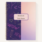 Patterns lila Tools Notebook Notizblock (Vorderseite)