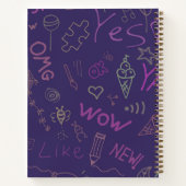 Patterns lila Tools Notebook Notizblock (Rückseite)