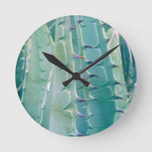 Patterns of an Agave plant Runde Wanduhr