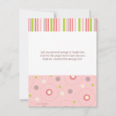 Patterns of Fun Twin Girl Baby Shower Vielen Dank Dankeskarte (Rückseite)