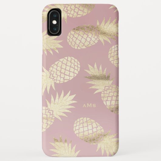 Patterns rosa Monogram Case-Mate iPhone Hülle (Rückseite)