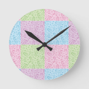 patterns with snakes runde wanduhr