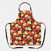 Patternschildkröte mit roten und gelben Äpfeln Schürze (Vorderseite)