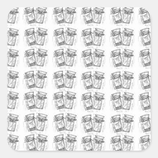 Patternschildkröte Quadratischer Aufkleber (Vorderseite)