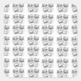 Patternschildkröte Quadratischer Aufkleber