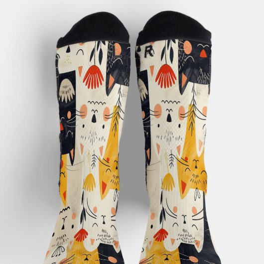 Patternsocken für Katzen Socken (Oben)