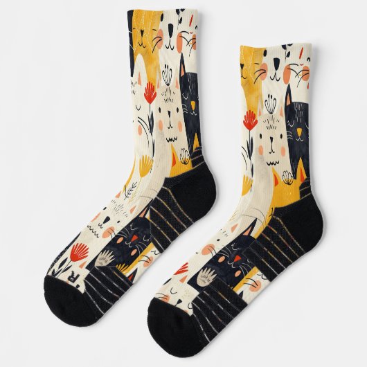 Patternsocken für Katzen Socken (Links)