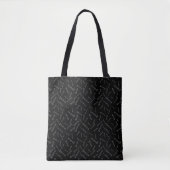 Patterntasche mit schwarzem Schraubenmuster Tasche (Vorderseite)