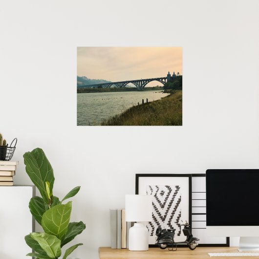Patterson Bridge, Gold Beach, Oregon Poster (Heimbüro)