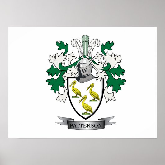 Patterson Familienwappen Coat of Arms Poster (Vorne)