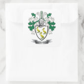 Patterson Familienwappen Coat of Arms Quadratischer Aufkleber (Tasche)