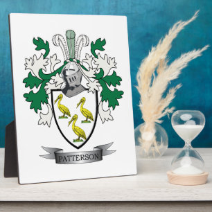 Patterson Family Crest Coat of Arms Fotoplatte