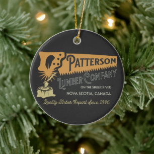 Patterson Lumber Company Nova Scotia Shulie River Keramik Ornament