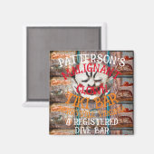 PATTERSON'S MALIGNANT CLOWN TIKI BAR BERRYVILLE VA MAGNET (Vorderseite/Rückseite)