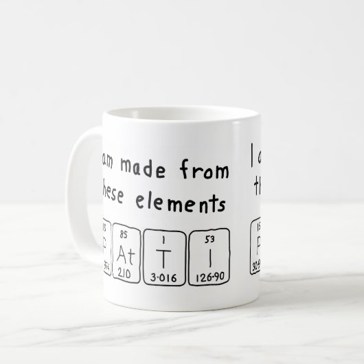 Patti Periodenname Tasse (Vorderseite Links)