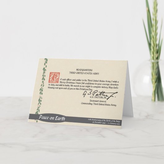 Patton Christmas Card Feiertagskarte (Vorderseite)