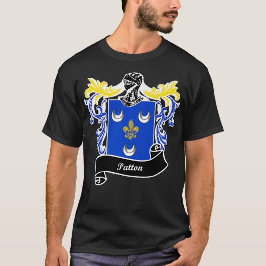 Patton Coat of Arms surname last name family crest T-Shirt (Vorderseite)
