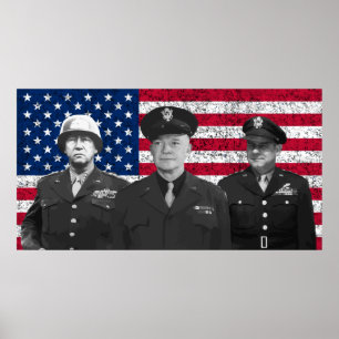Patton, Eisenhower und Doolittle Poster