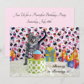 Patton (Katze/Kätzchen) Einladung zum Geburtstag