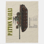 PATTON M48A3 TANK FLEECEDECKE (Vorderseite)