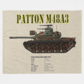 PATTON M48A3 TANK FLEECEDECKE (Vorderseite (Horizontal))