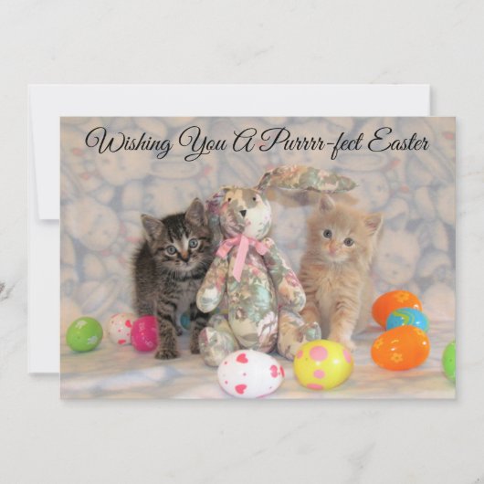 Patton und Buffingtons Osterhase - Flachkarte Feiertagskarte (Vorderseite)