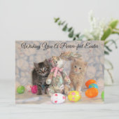 Patton und Buffingtons Osterhase - Flachkarte Feiertagskarte (Stehend Vorderseite)