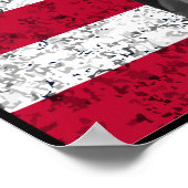 Patton und die amerikanische Flagge — Grenze Poster (Ecke)