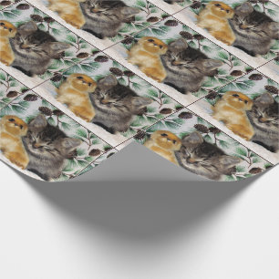 Pattons Friedliche Weihnachts-Niedliche Katze Geschenkpapier