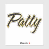 Patty black gold Lettering Aufkleber Sticker (Blatt)