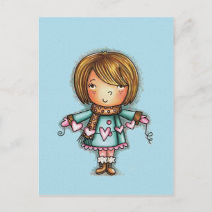 Patty Hearts Postcard Postkarte