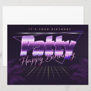 Patty Name Vorname lila retro Karte Geburtstag