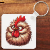 "Patty Silkie Chicken Face" Aluminum Keychain Schlüsselanhänger (Rückseite)