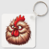 "Patty Silkie Chicken Face" Aluminum Keychain Schlüsselanhänger (Rückseite)