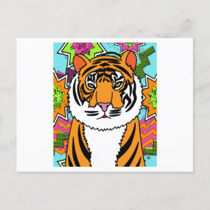 Patty Tiger Wild Animals Postkarte