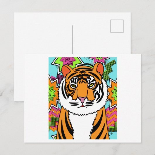 Patty Tiger Wild Animals Postkarte (Vorne/Hinten)