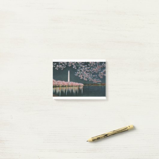 PAU42 Washington an Night.tif Post-it Klebezettel (Auf Schreibtisch)