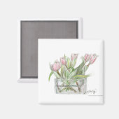 PAU58 Blume 1.tif Magnet (Vorderseite/Rückseite)