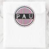 Pau City Pride Emblem – French Identity Runder Aufkleber (Tasche)