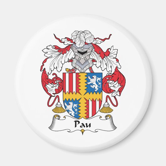 Pau Familienwappen Magnet (Vorne)