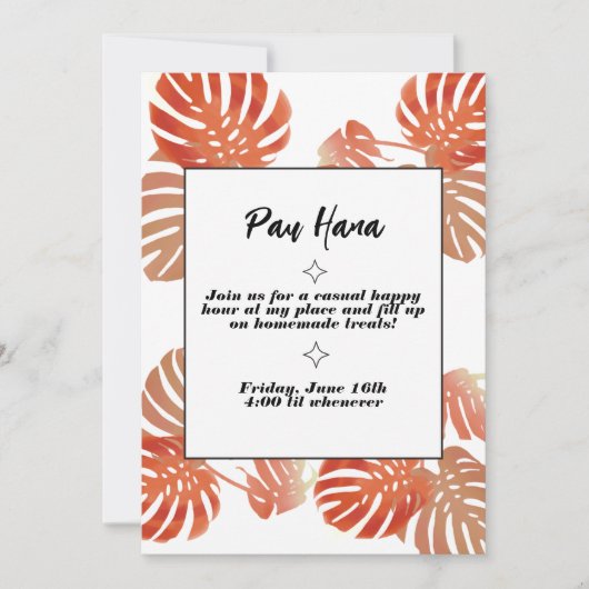 Pau Hana Invites Einladung (Vorderseite)