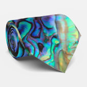 Paua abalone blaue und grüne Muschel Krawatte (Gerollt)