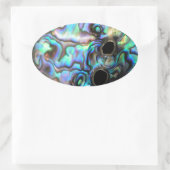 Paua abalone blue and green shell detail ovaler aufkleber (Tasche)