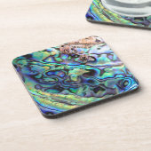 Paua abalone-Muschel Getränkeuntersetzer (Linke Seite)