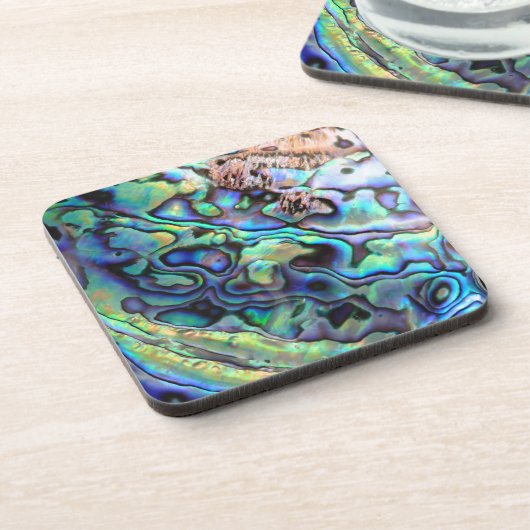 Paua abalone-Muschel Getränkeuntersetzer (Linke Seite)