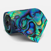 Paua abalone Muschel Krawatte (Gerollt)