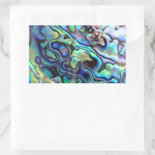Paua abalone-Muschel Rechteckiger Aufkleber (Tasche)