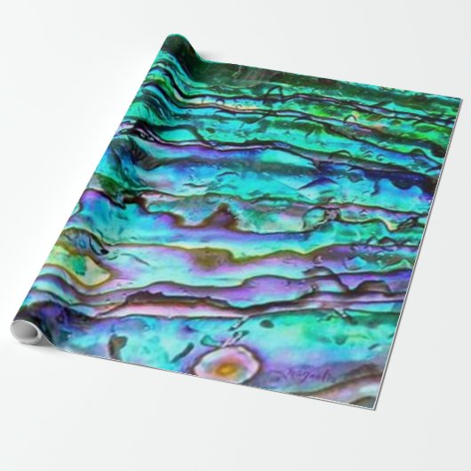 Paua Abalone Muschel Wrapping Paper Geschenkpapier (Ungerollt)