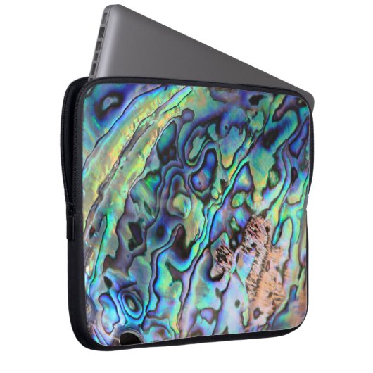 Paua abalone schöne Muschel Neopren Ärmel Laptopschutzhülle (Vorne Rechts)