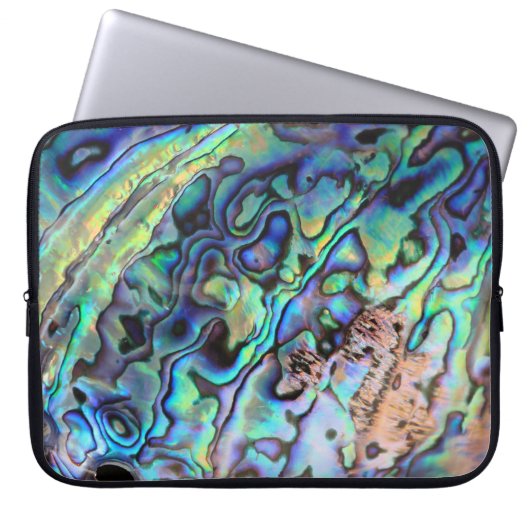 Paua abalone schöne Muschel Neopren Ärmel Laptopschutzhülle (Vorderseite)